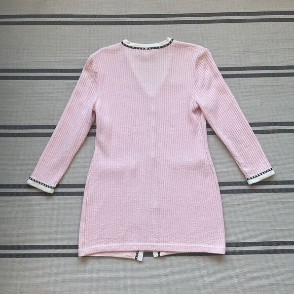 St John Evening Santana Knit Set Womens 6 Cardigan 8 Skirt Pink - Picture 6 of 10